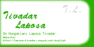 tivadar laposa business card